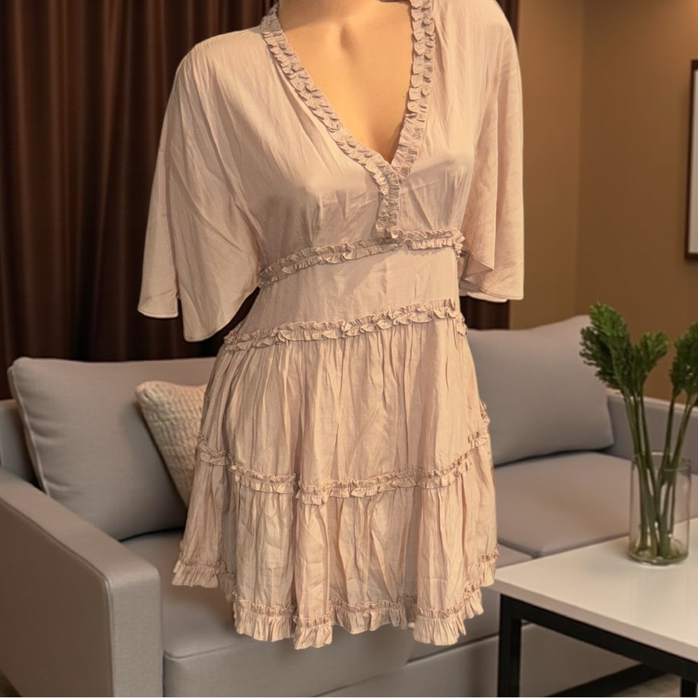 Mustard Seed whimsical romantic Blush Pink Dress - Picture 3 of 10